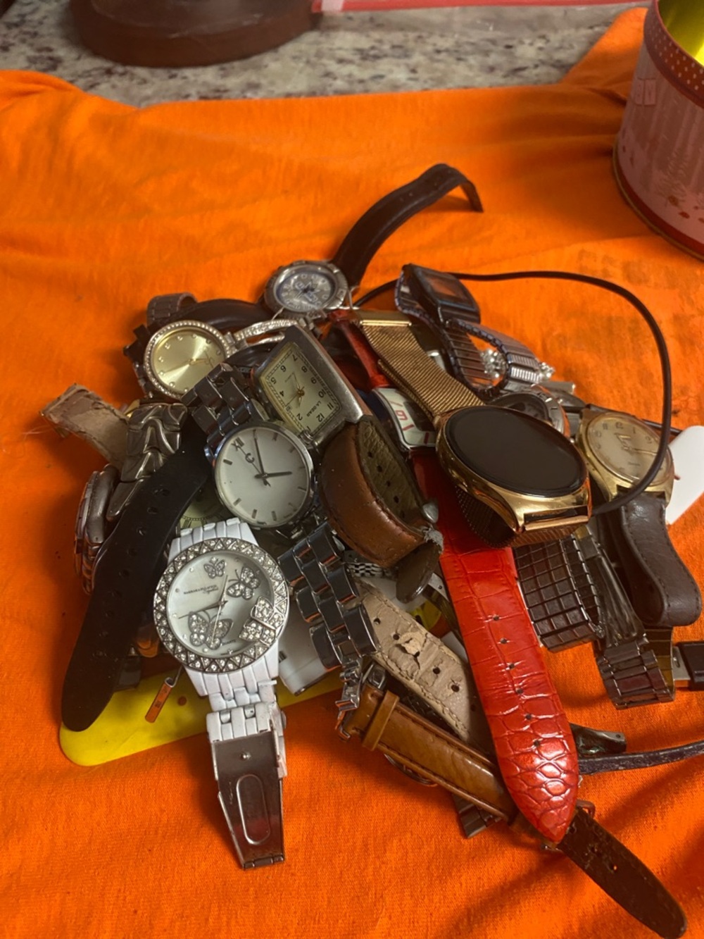Mixed Wristwatch Lot - Assorted Colors (Red, Black, Brown, Silver, Gold)
